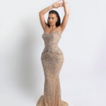 Fustan Nude Sculpted Crystal