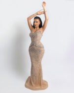 Fustan Nude Sculpted Crystal