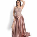 Fustan Blush Satin Crystal