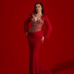 Fustan Red Corset Crystal