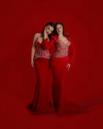Fustan Red Corset Crystal - Image 2
