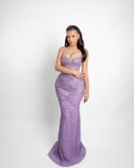 Fustan Light Purple Bow Crystal