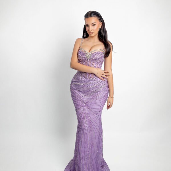 Fustan Light Purple Bow Crystal